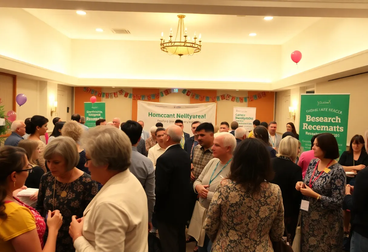 Community reception celebrating cancer research grant recipients