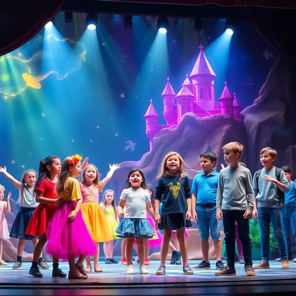 Scene from the performance of 'Percy Jackson and the Lightning Thief' by the Augusta Junior Players