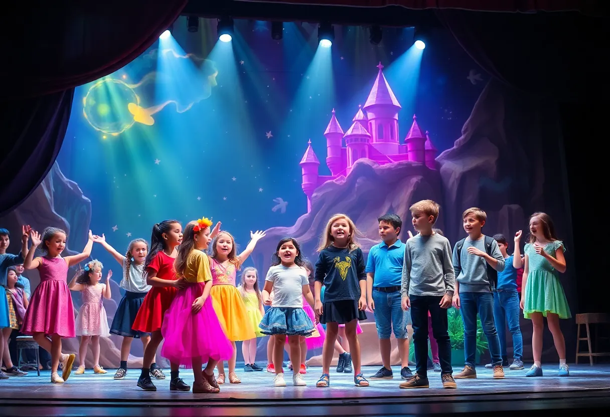 Scene from the performance of 'Percy Jackson and the Lightning Thief' by the Augusta Junior Players
