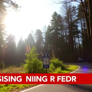 Wooded area near Gregory Lake Road where a missing woman was last seen