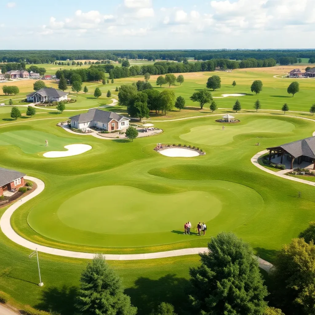 Aerial view of The Patch golf course at Augusta National