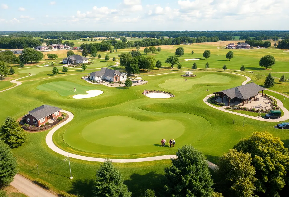 Aerial view of The Patch golf course at Augusta National