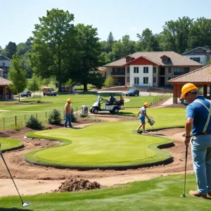 Renovation project at The Patch showing golf course and educational facilities