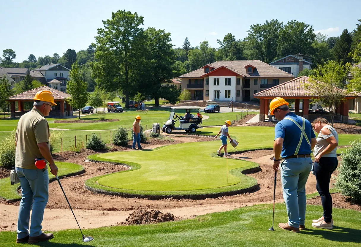 Renovation project at The Patch showing golf course and educational facilities