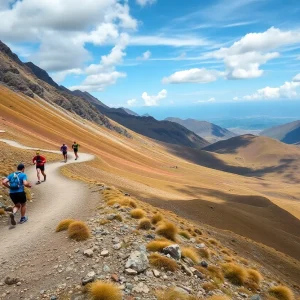 Runners navigating a challenging ultramarathon course