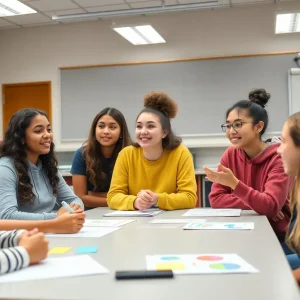 Students facilitating a mental health awareness workshop