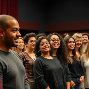 Actors auditioning in Augusta theater setting