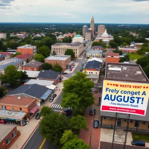 Community gathering in Augusta, highlighting democratic participation