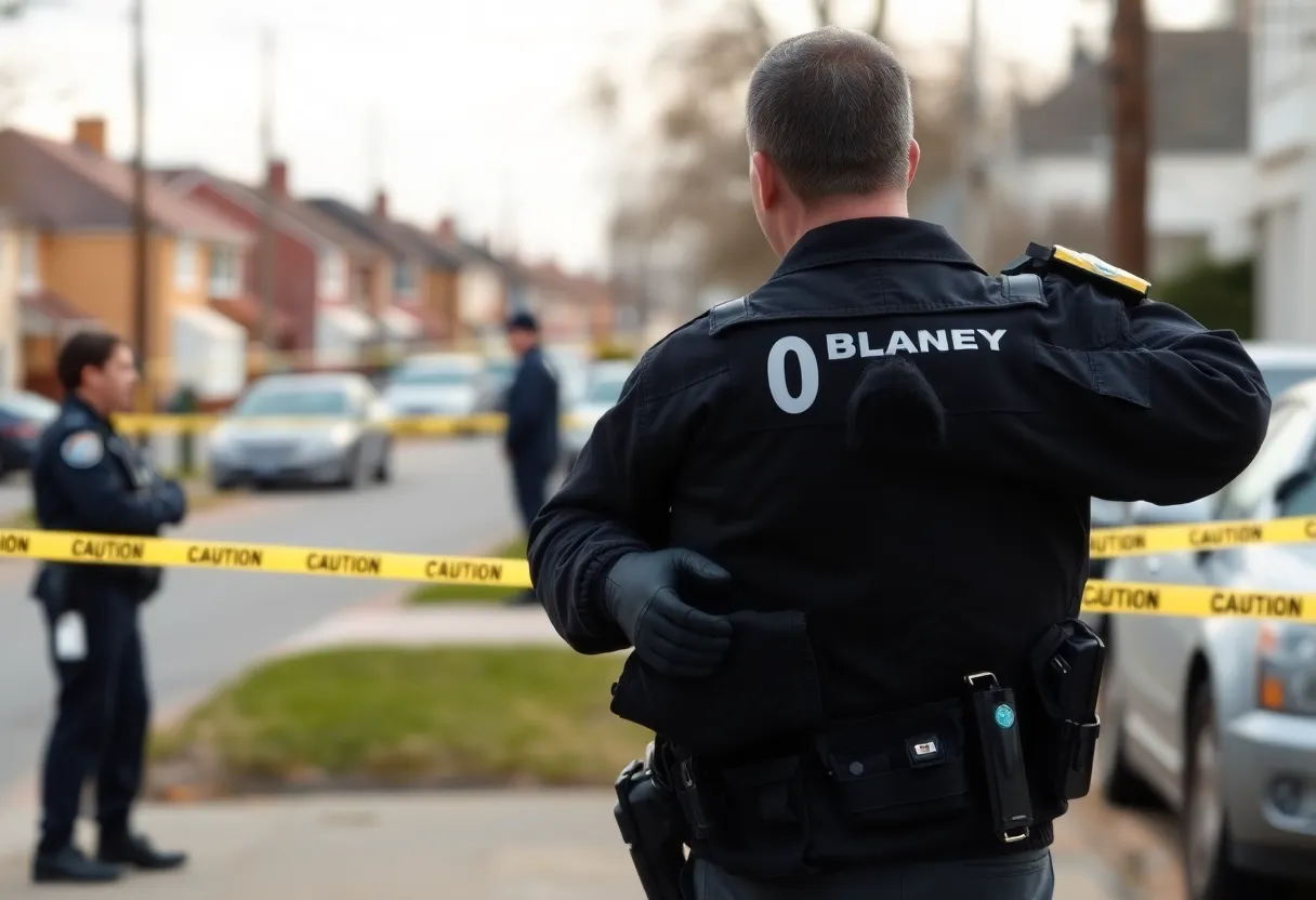 Police investigation scene following a shooting incident in Augusta