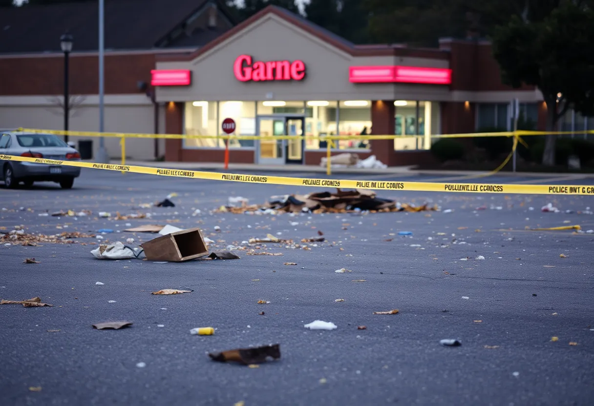 Crime scene investigation at The One Stop in Augusta