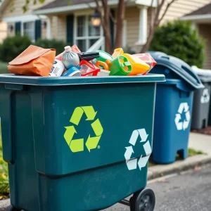 Residents engaging in curbside recycling in Augusta