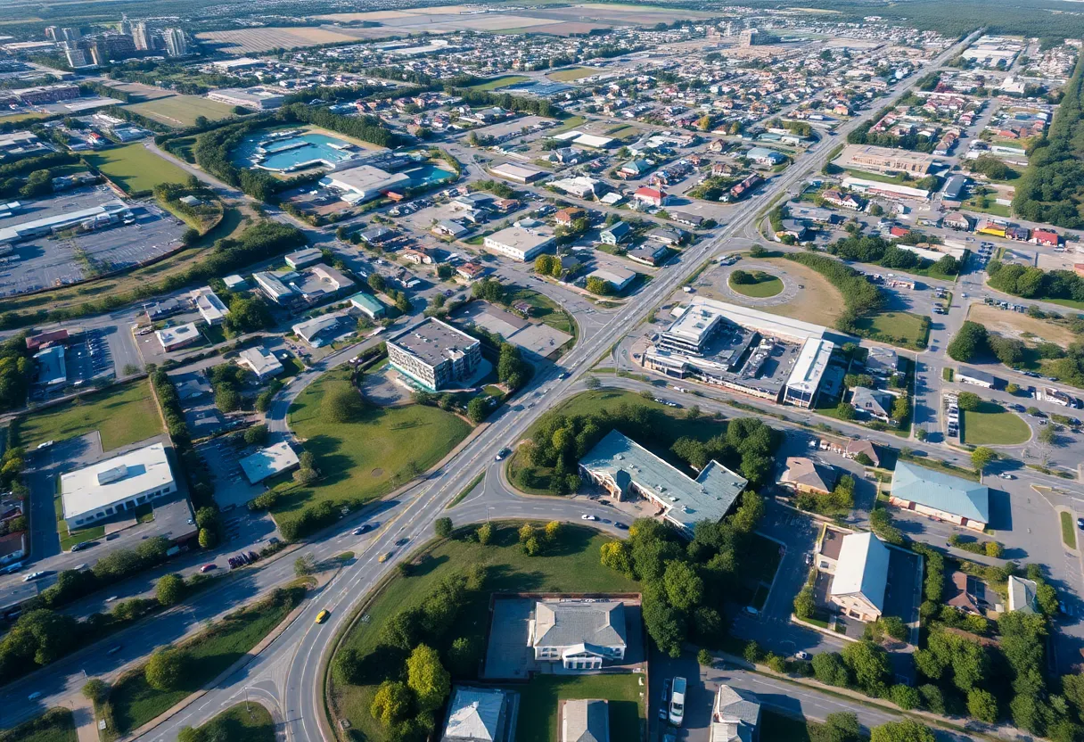 Aerial view of Augusta infrastructure highlighting community needs