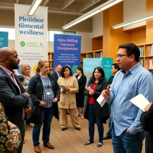 Community members engaging in discussions at the Mental Health Summit.