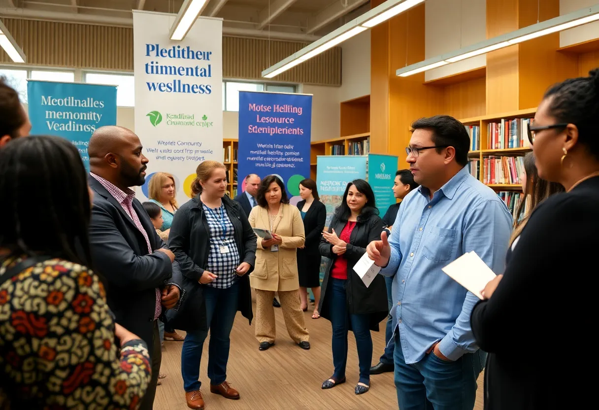 Community members engaging in discussions at the Mental Health Summit.