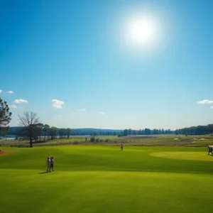 The beautiful fairways of Augusta National Golf Course during the Masters Tournament.