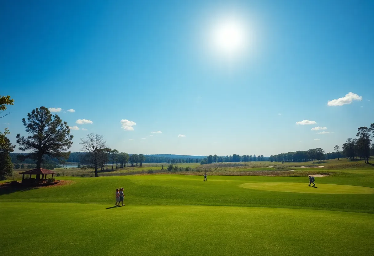 The beautiful fairways of Augusta National Golf Course during the Masters Tournament.