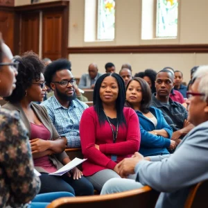 Community members sharing concerns at a townhall meeting