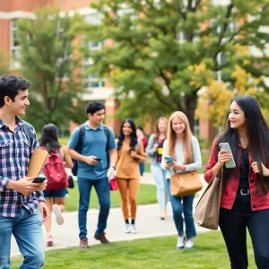 Students engaged in learning on Augusta University campus