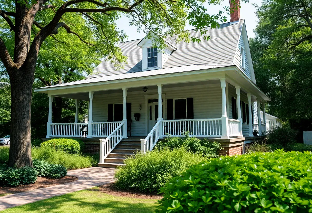 A charming Southern home in Augusta, Georgia, showcasing beautiful architecture and serene surroundings.