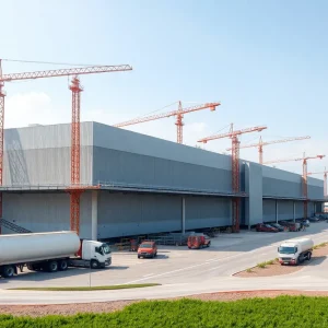 Construction of the new chicken processing facility in LaFayette