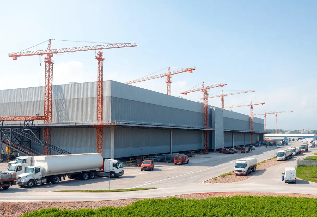 Construction of the new chicken processing facility in LaFayette