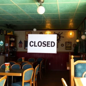 Permanently closed Hooters restaurant in Augusta, Georgia.