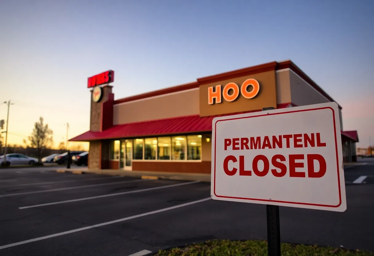 Permanently closed Hooters restaurant in Augusta, Georgia.