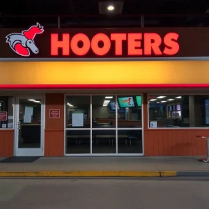 Vacant Hooters restaurant in Georgia, showcasing the impact of closures.