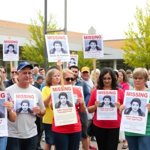 Community members engaging in awareness for missing person cases in Augusta.