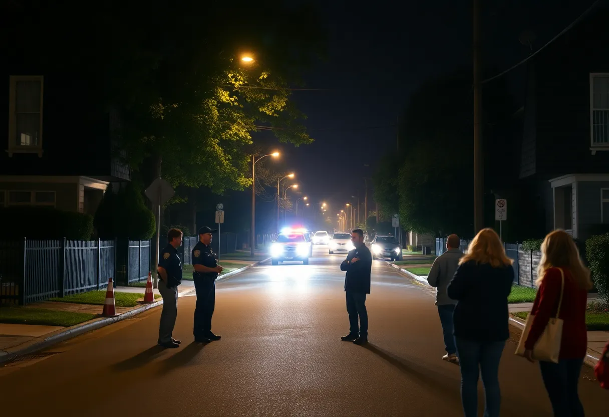 Residents discussing safety in Augusta neighborhood