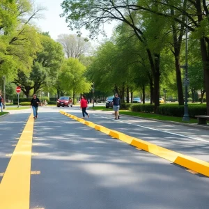 Speed humps installed at Diamond Lakes Park for pedestrian safety