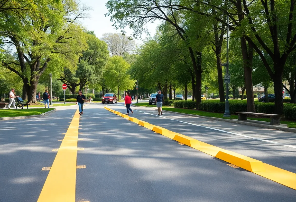 Speed humps installed at Diamond Lakes Park for pedestrian safety