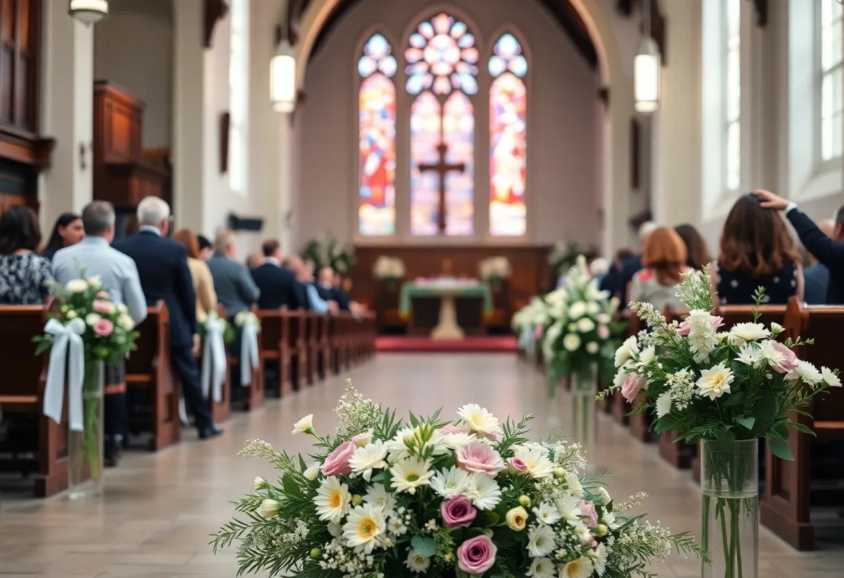 Gathering of the community at Edo Douglass memorial service