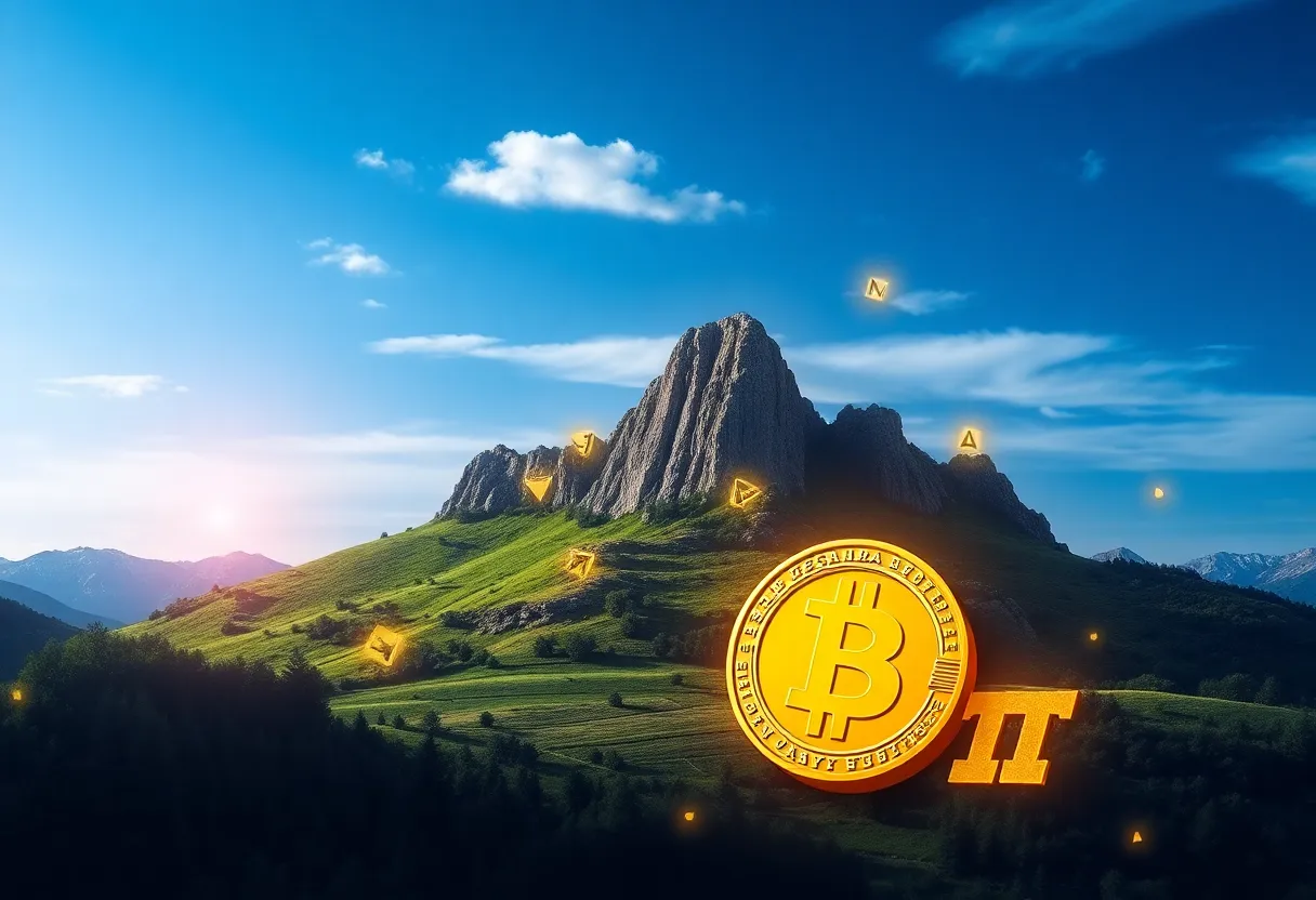 Digital representation of Georgia's cryptocurrency landscape
