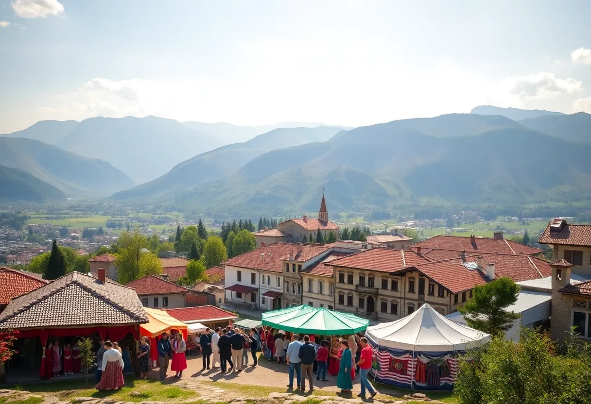 Scenic view of Georgia's landscapes and local culture
