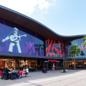 Rendering of the James Brown tribute arena in Augusta