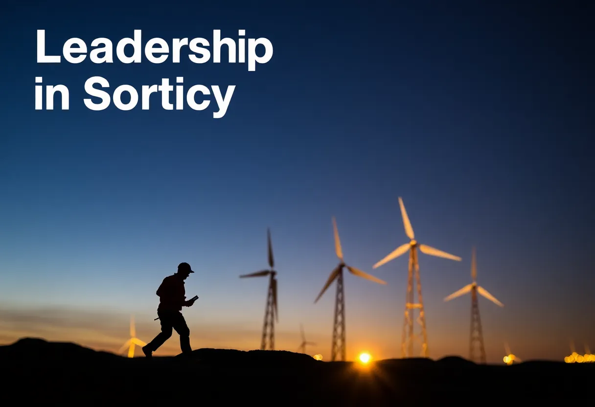 Abstract representation of financial leadership in energy