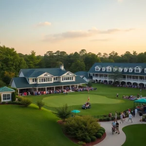 View of Augusta National Golf Club with rental homes