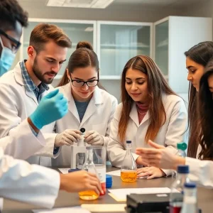 Students participating in a summer internship program at the Medical College of Georgia.