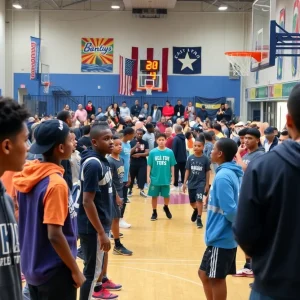 Young basketball players compete at Peach Jam event