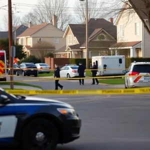 Police at a crime scene in Martinez neighborhood