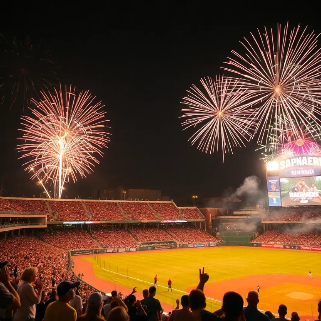 Fireworks display during the Red, White & BOOM! event in Augusta, GA
