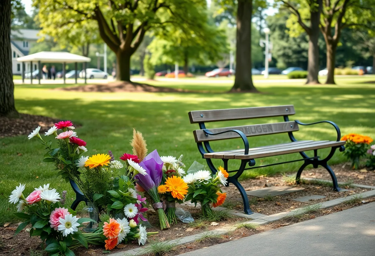 Memorial scene honoring Richard Eve Allen in Augusta