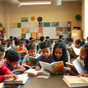 Children participating in reading activities at RISE Augusta