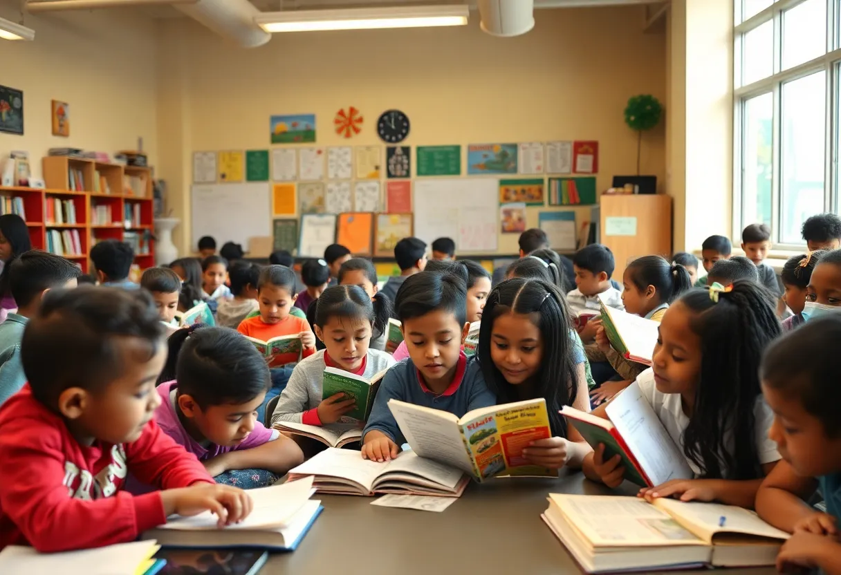 Children participating in reading activities at RISE Augusta