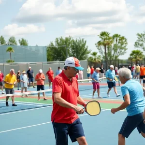 Participants competing in the Summer Slam Pickleball Qualifier event in Augusta.