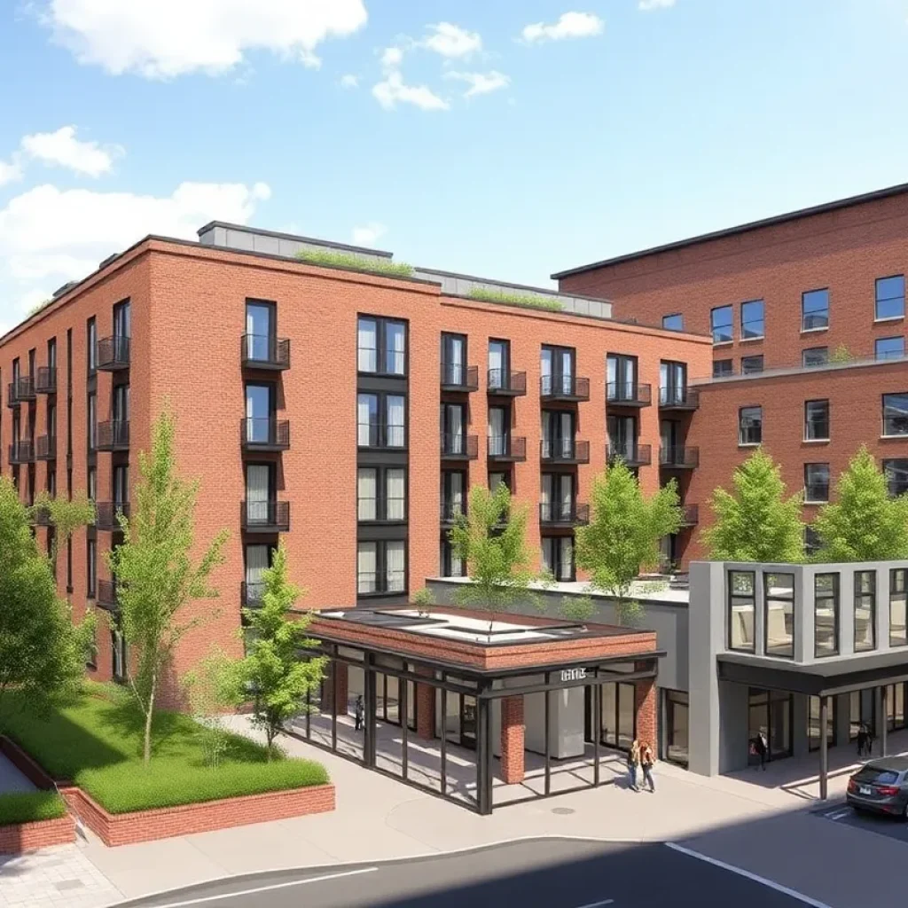 Architectural rendering of Union Lofts renovation in Augusta