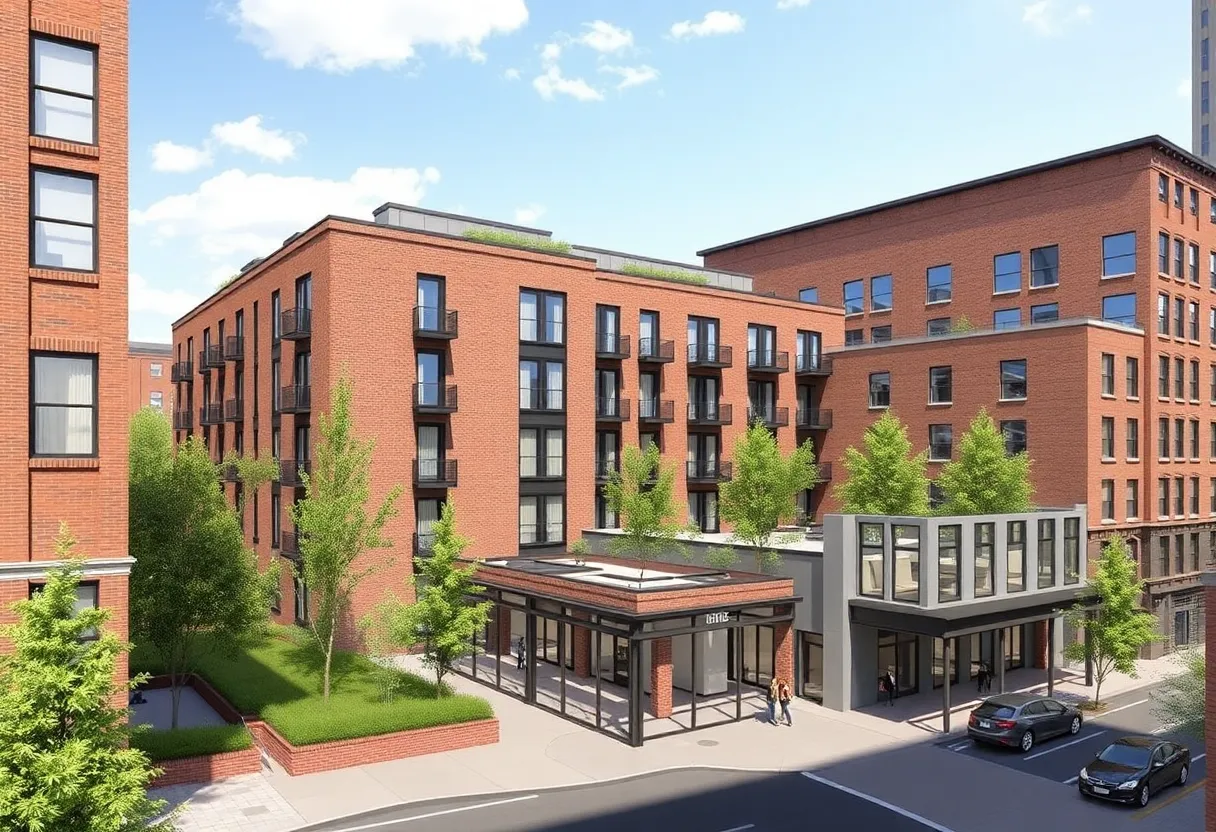 Architectural rendering of Union Lofts renovation in Augusta