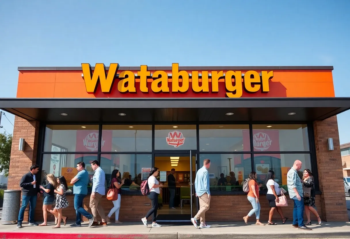 Exterior view of the new Whataburger restaurant in Columbia, SC