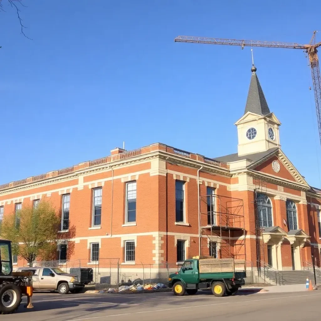 Renovation in progress at the historic Academy of Richmond County